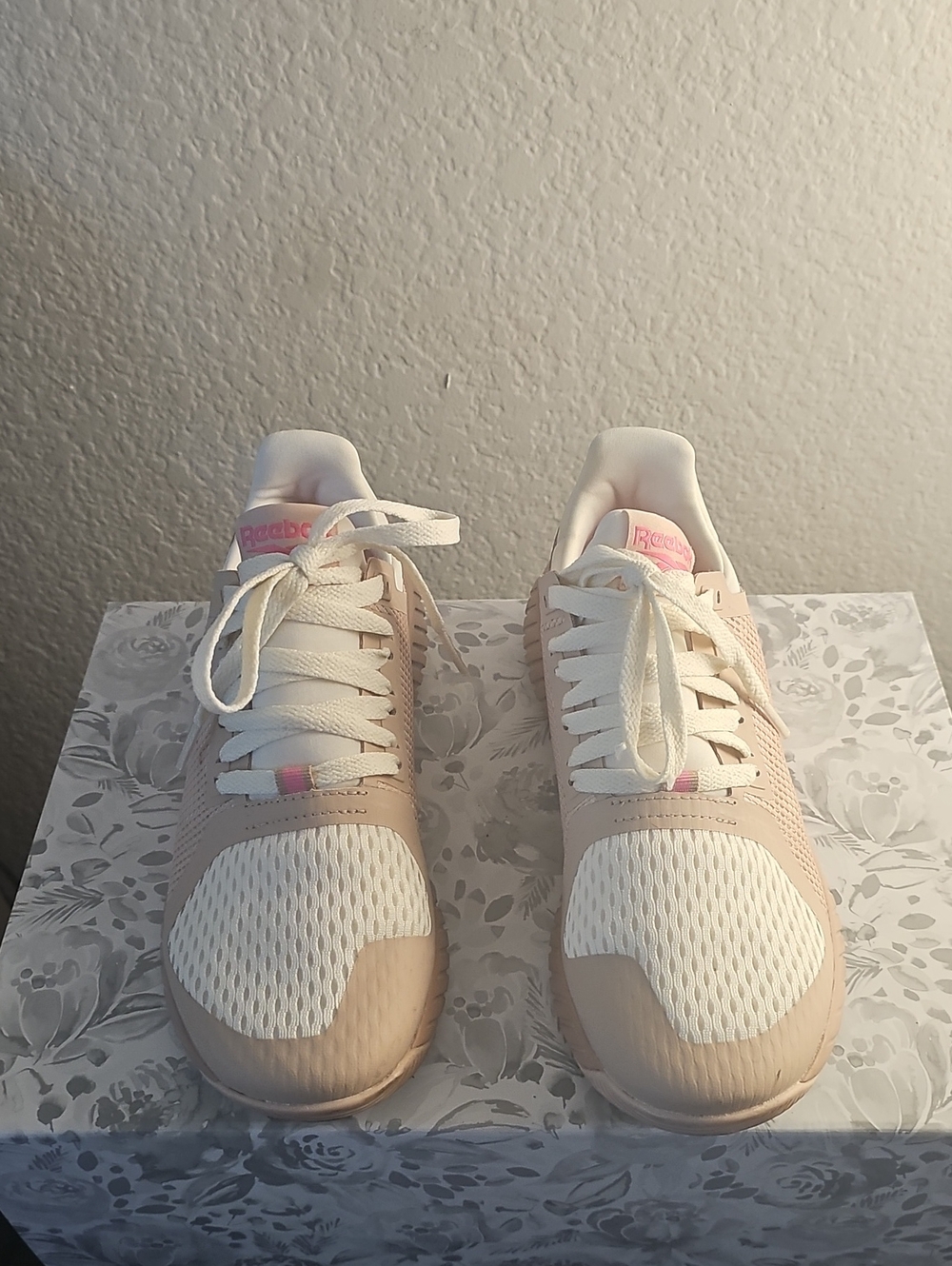 Reebok Women's Light Pink & Cream Athletic Sneakers